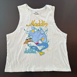 Disney Aladdin Women’s/Junior Sz XL tank 100% cotton light blue